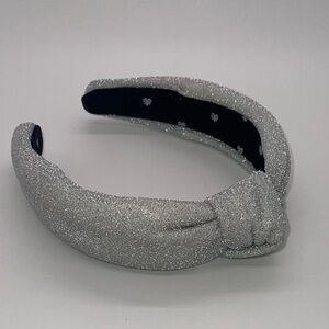 Lele Sadoughi Silver Shimmer Knot Headband